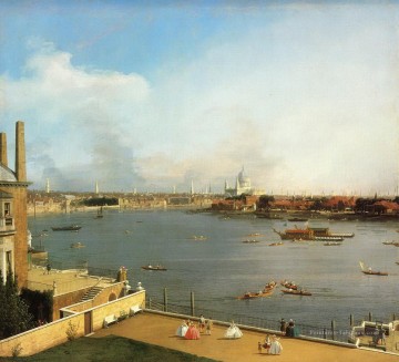 Canaletto œuvres - les thames et la ville de londres de richmond maison 1746 Canaletto